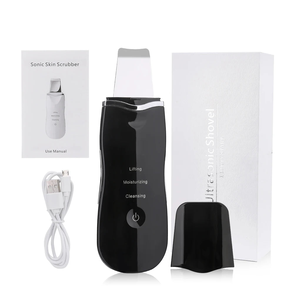 PureLift™ Ultrasonic Skin Scrubber (Rechargeable- Blackheads Cleaning, Lifting)