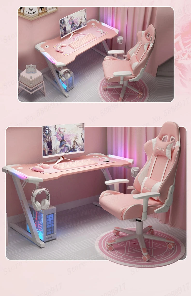 PinkDream Study Gaming Desk – Cute & Stylish Desktop Table 🎮🌸