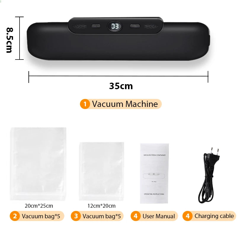 [Best-seller] FreshLock Vacuum Sealer – Food Preservation with 10 Free Vacuum Bags