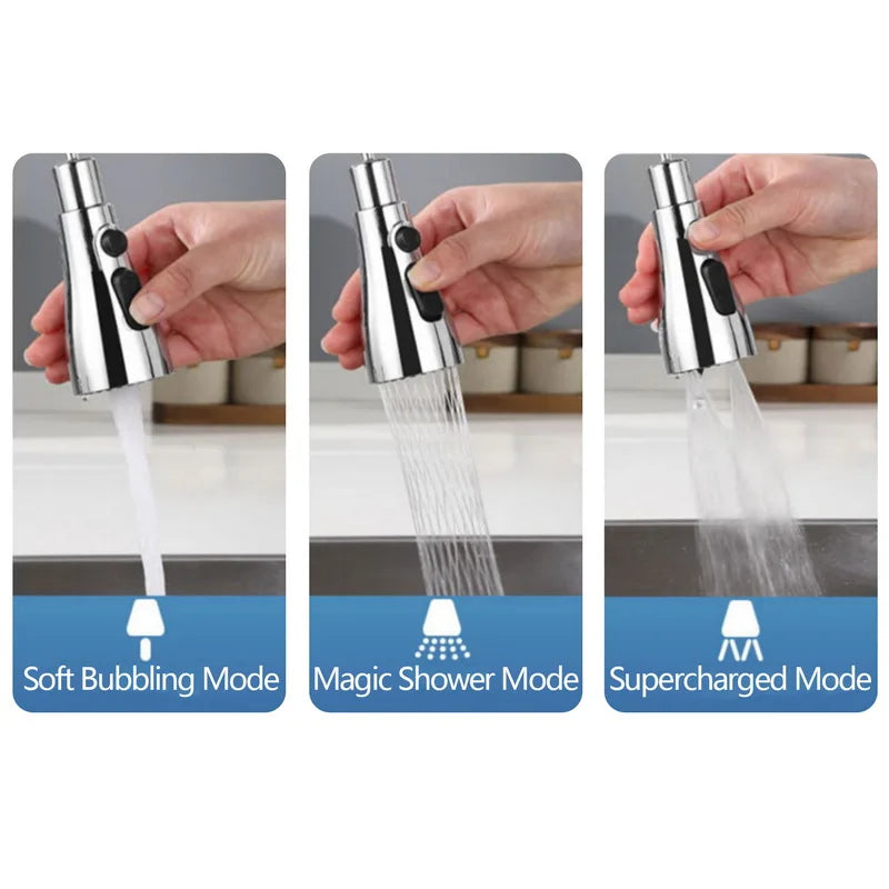 360° Swivel Smart Faucet Extender – Splash-Proof Aerator & Multi-Mode Spray Nozzle