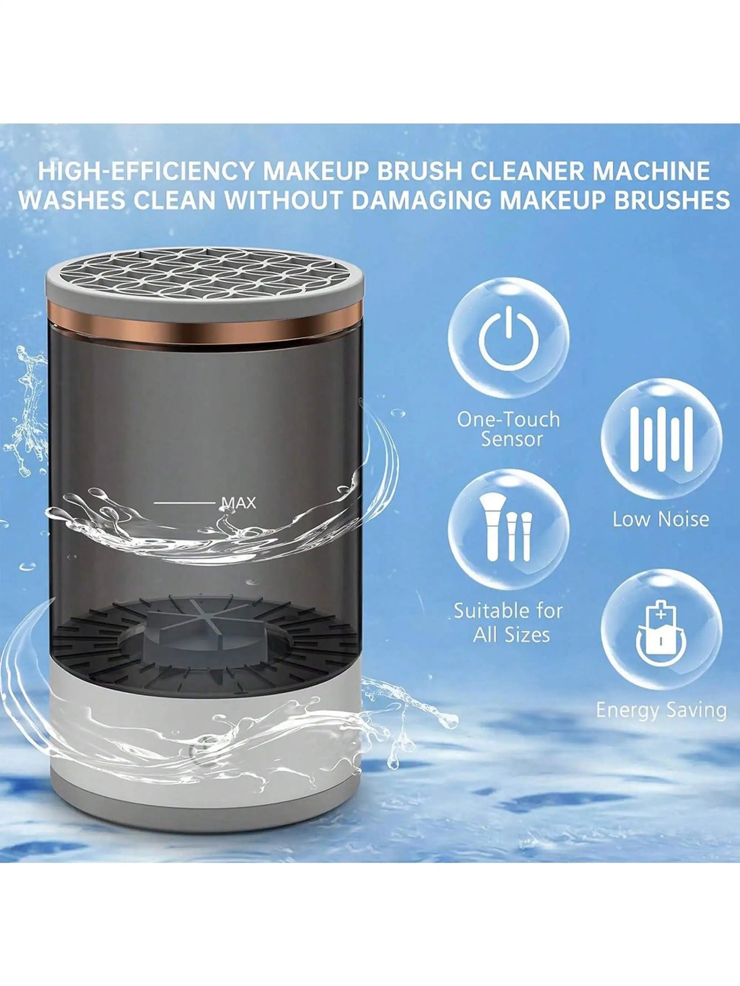 GlowSpin Electric Makeup Brush Cleaner – Quick & Effortless Cleaning!