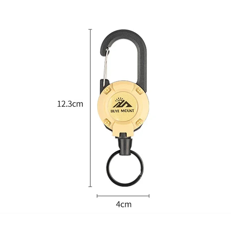 ProKey Heavy Duty Retractable ID Badge Reel & Key Holder with Carabiner