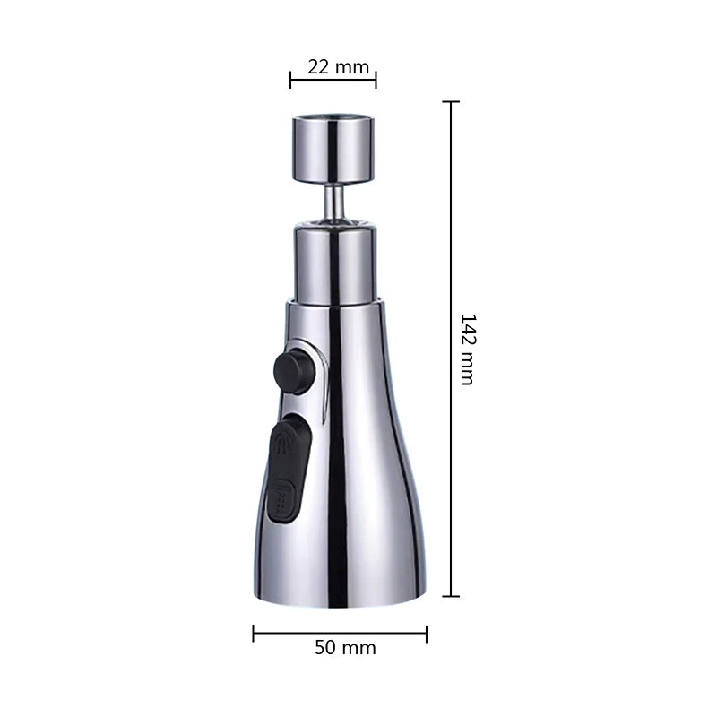 360° Swivel Smart Faucet Extender – Splash-Proof Aerator & Multi-Mode Spray Nozzle