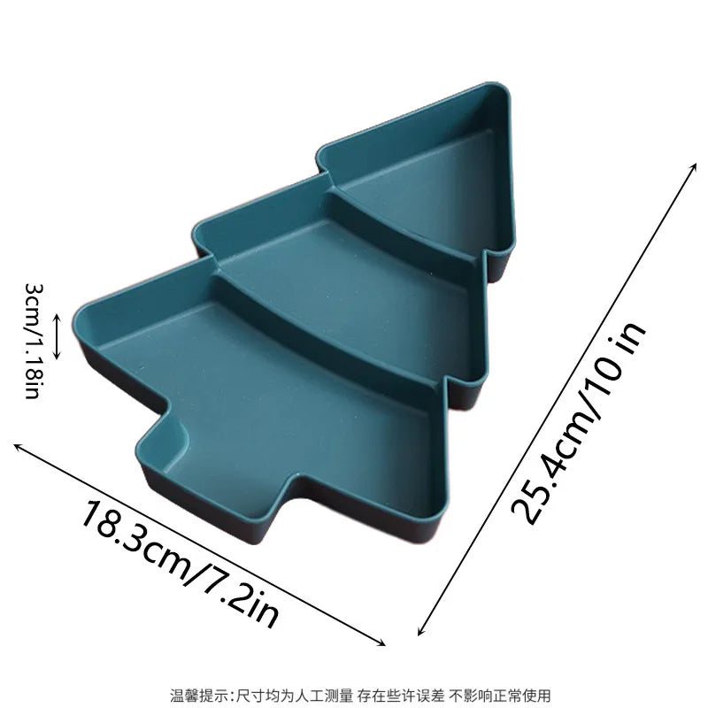 Festive Christmas Tree Snack Tray – Holiday Candy & Nut Serving Dis