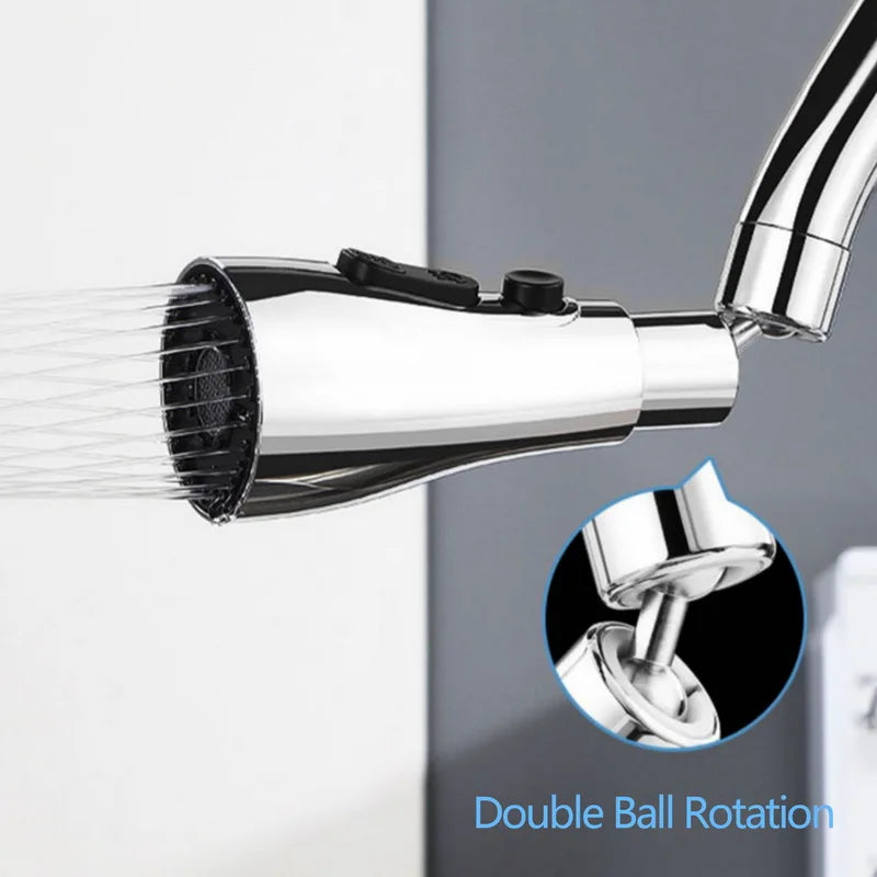 360° Swivel Smart Faucet Extender – Splash-Proof Aerator & Multi-Mode Spray Nozzle