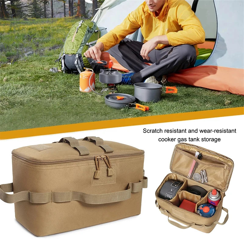 PACOONE AdventureGear Camping Storage Bag – Large-Capacity Gas Tank & Cookware Organizer