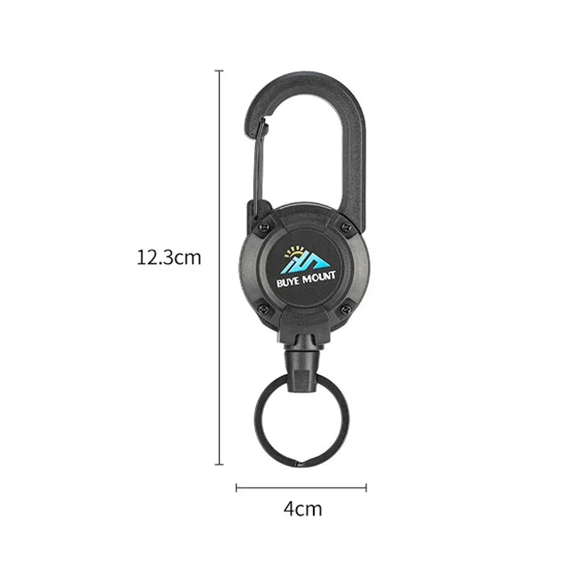 ProKey Heavy Duty Retractable ID Badge Reel & Key Holder with Carabiner