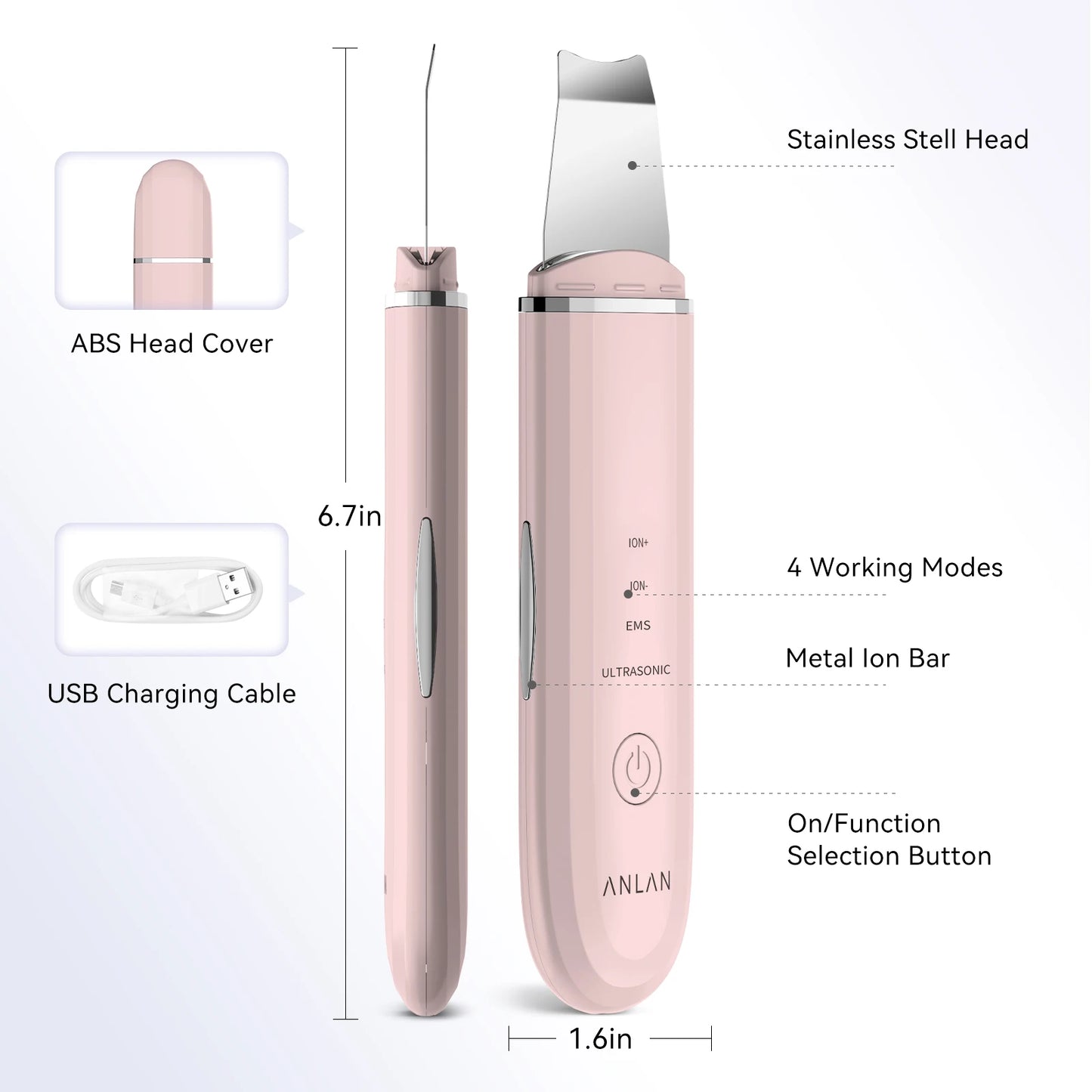 [Best-seller] ANLAN Ultrasonic Glow – Deep-Cleansing & Lifting Skin Scrubber