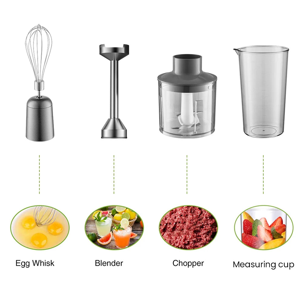 [Only 5 left in stock] MIUI BabySafe 4-in-1 Hand Blender – 1000W Powerful Food Mixer for Healthy Baby Meals 🍲👶