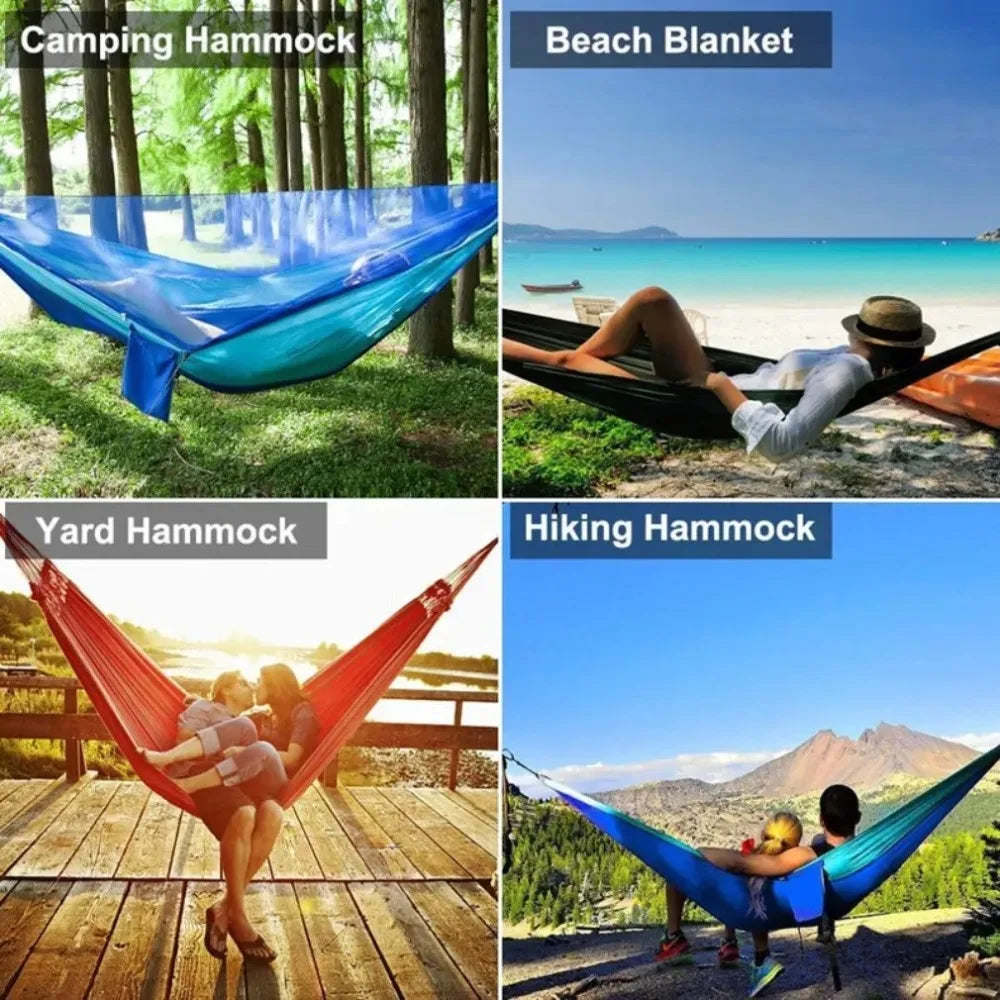 [Best-seller] SkyNest Outdoor Camping Hammock – Lightweight Parachute Hammock with Mosquito Net 🌿🛌