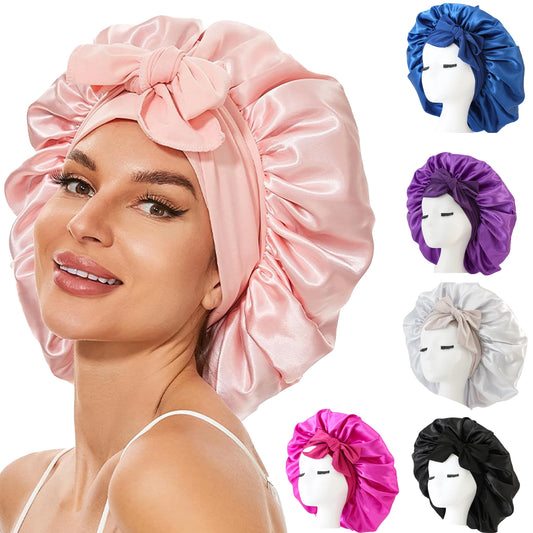 [Only 5 left in stock] SilkDream Satin Sleep Bonnet – Luxe Hair Protection with Tie Band