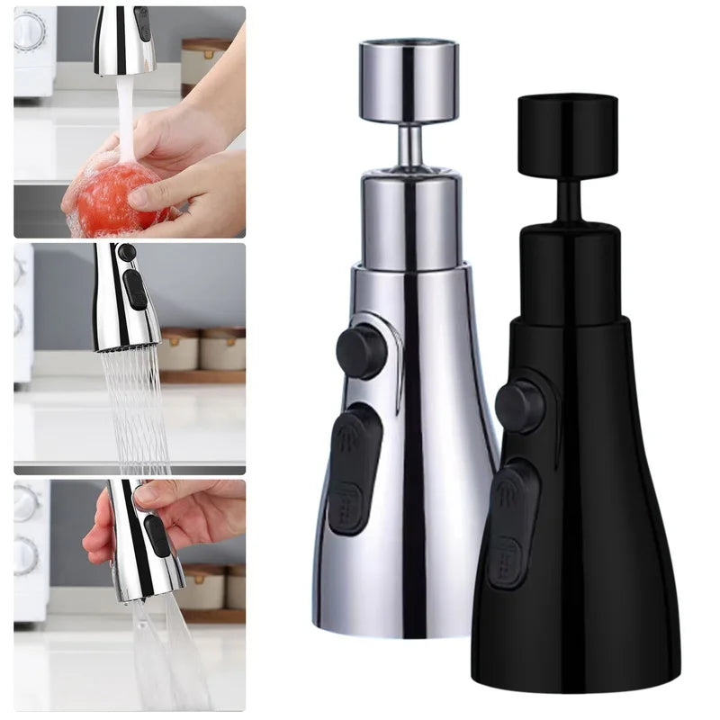 360° Swivel Smart Faucet Extender – Splash-Proof Aerator & Multi-Mode Spray Nozzle