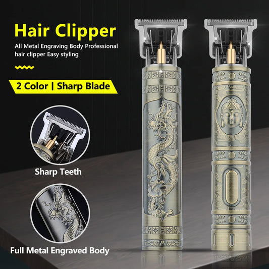 [HOT Trending] Vintage Pro T9 Men's Haircutting & Shaving Set – Electric Trimmer for Sensitive Areas