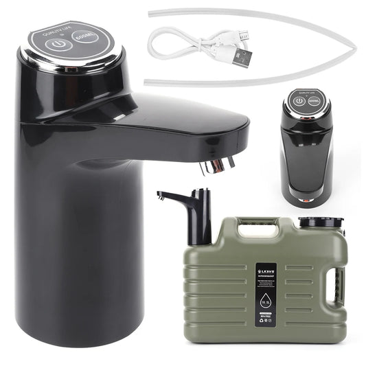 AquaFlow 11L Outdoor Water Tank – Portable Dispenser with Faucet & USB Pump