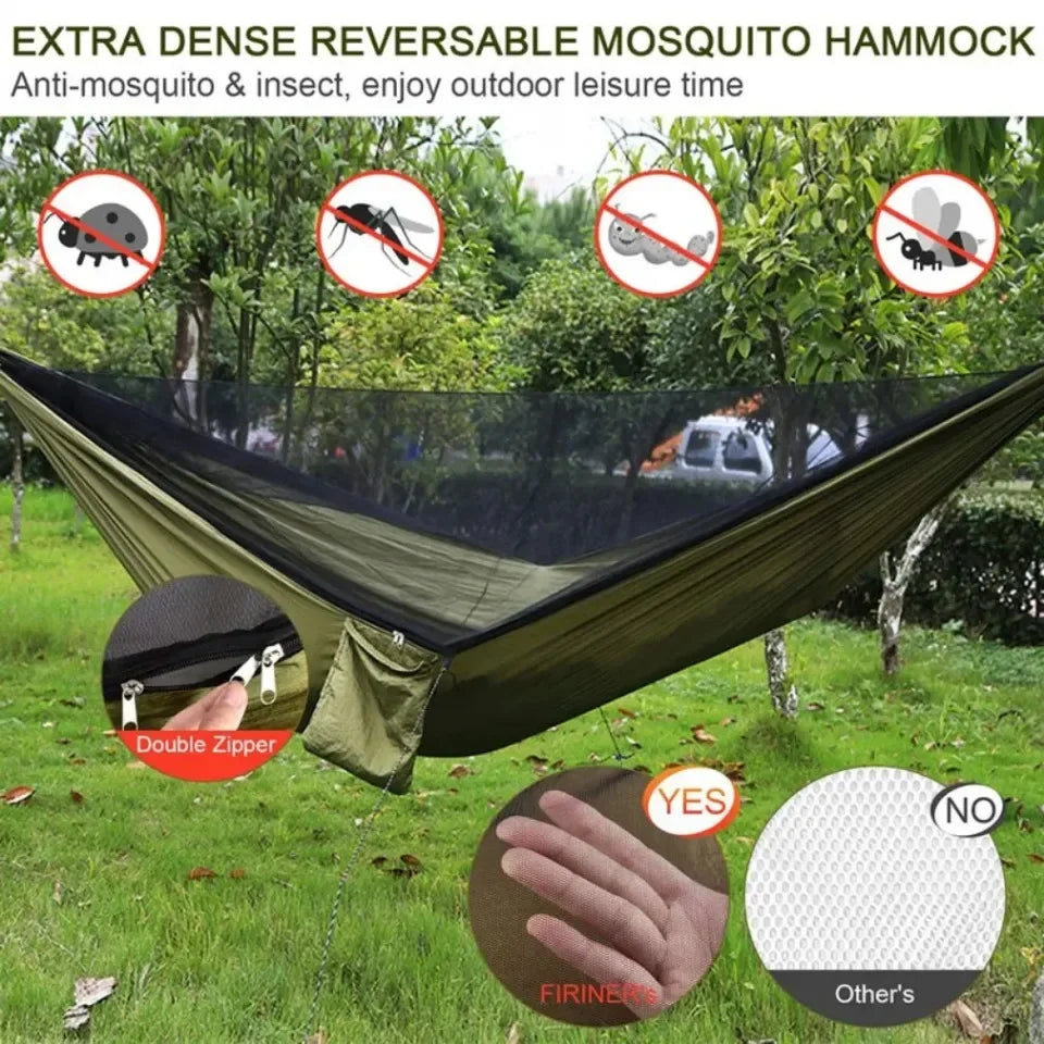 [Best-seller] SkyNest Outdoor Camping Hammock – Lightweight Parachute Hammock with Mosquito Net 🌿🛌