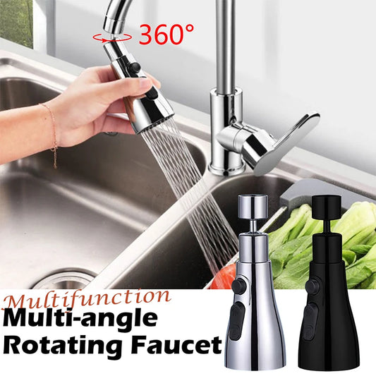 360° Swivel Smart Faucet Extender – Splash-Proof Aerator & Multi-Mode Spray Nozzle