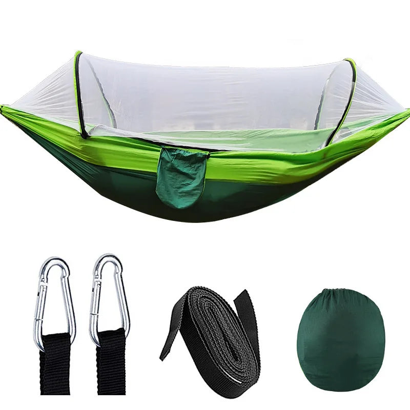 [Best-seller] SkyNest Outdoor Camping Hammock – Lightweight Parachute Hammock with Mosquito Net 🌿🛌