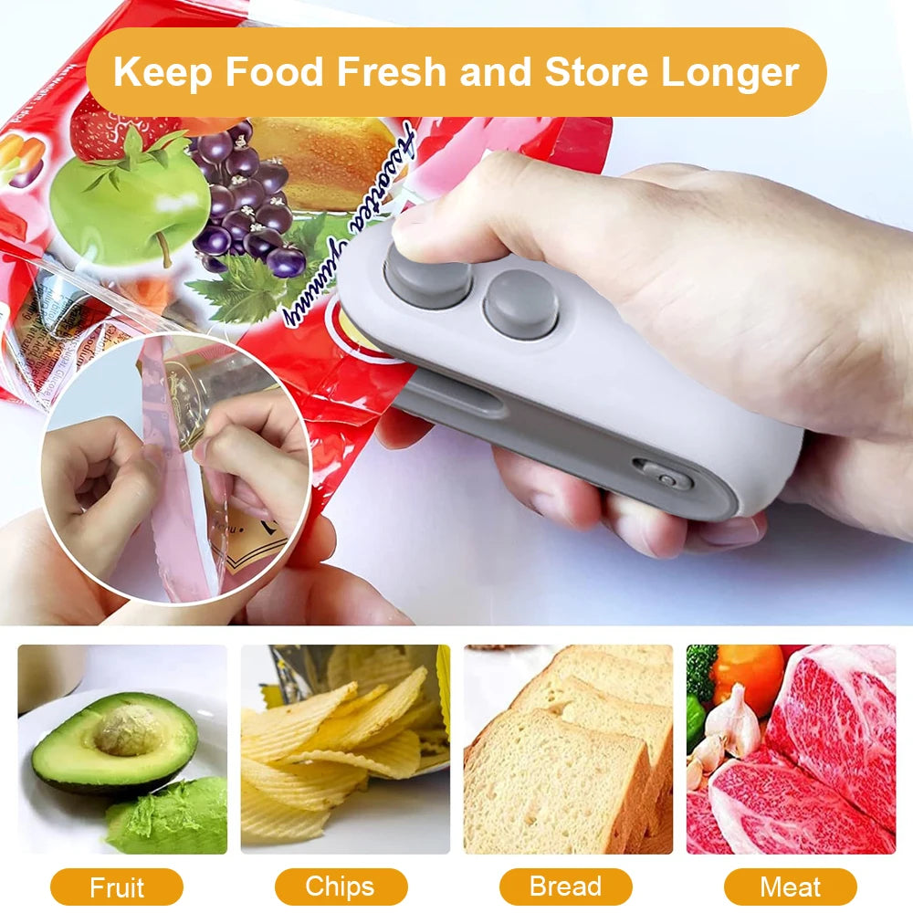 [Best-seller]Compact Heat Seal Pro – Mini Handheld Food & Bag Sealer