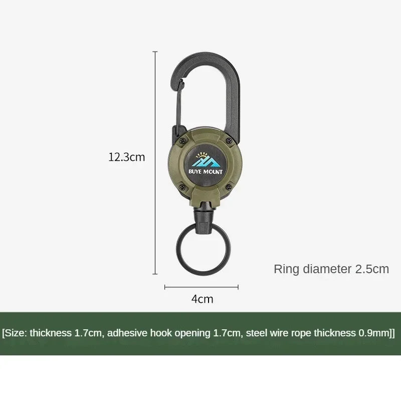 ProKey Heavy Duty Retractable ID Badge Reel & Key Holder with Carabiner