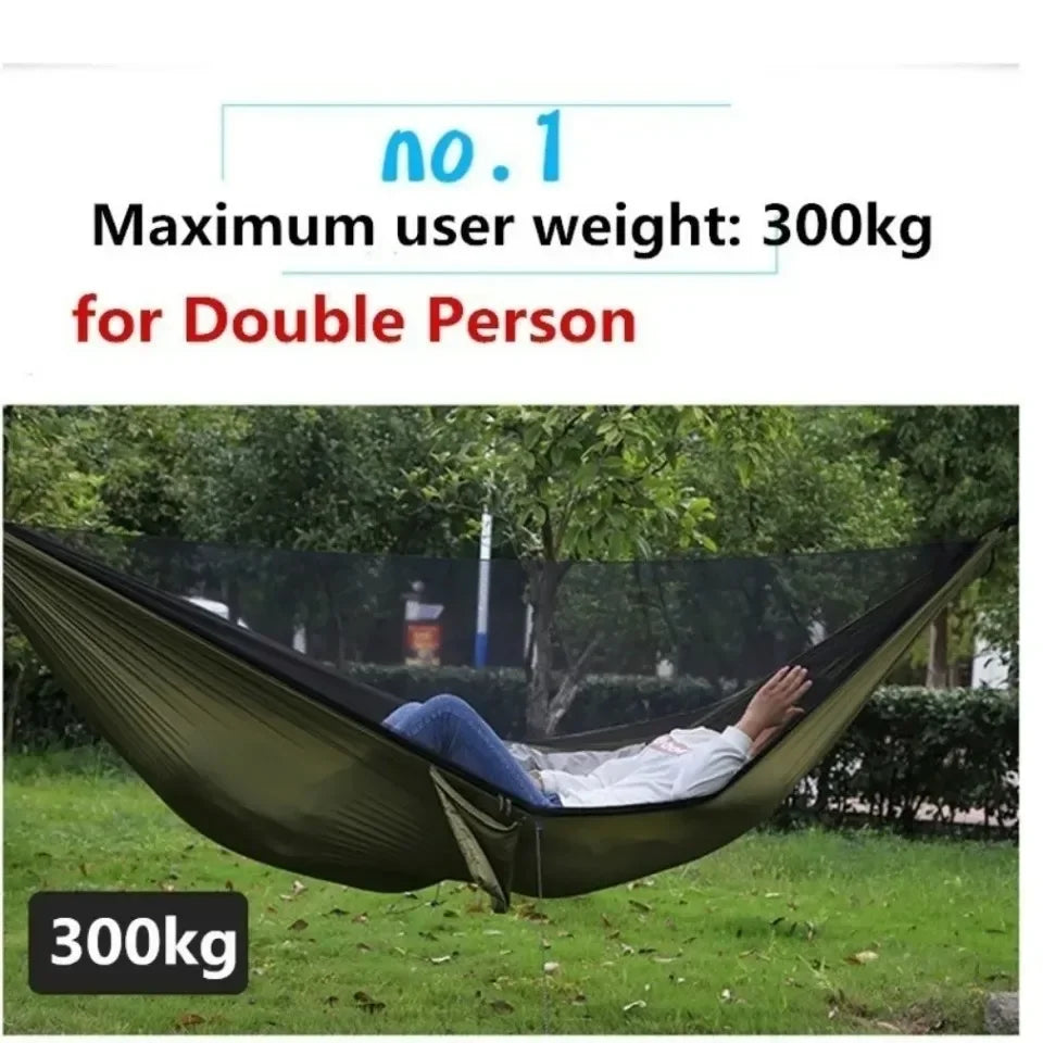 [Best-seller] SkyNest Outdoor Camping Hammock – Lightweight Parachute Hammock with Mosquito Net 🌿🛌