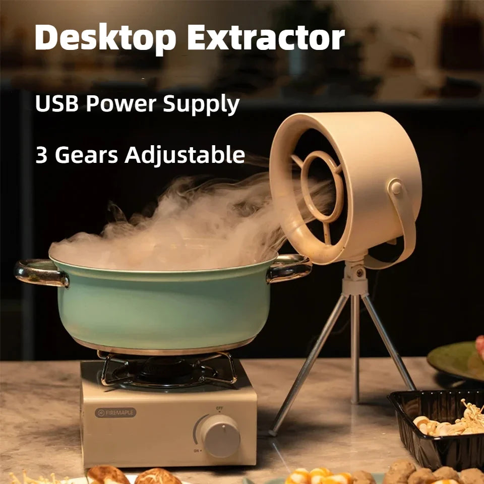 [Brand New] Portable Mini Kitchen Exhaust Fan – USB-Powered Smoke & Odor Extractor for Cooking & BBQ