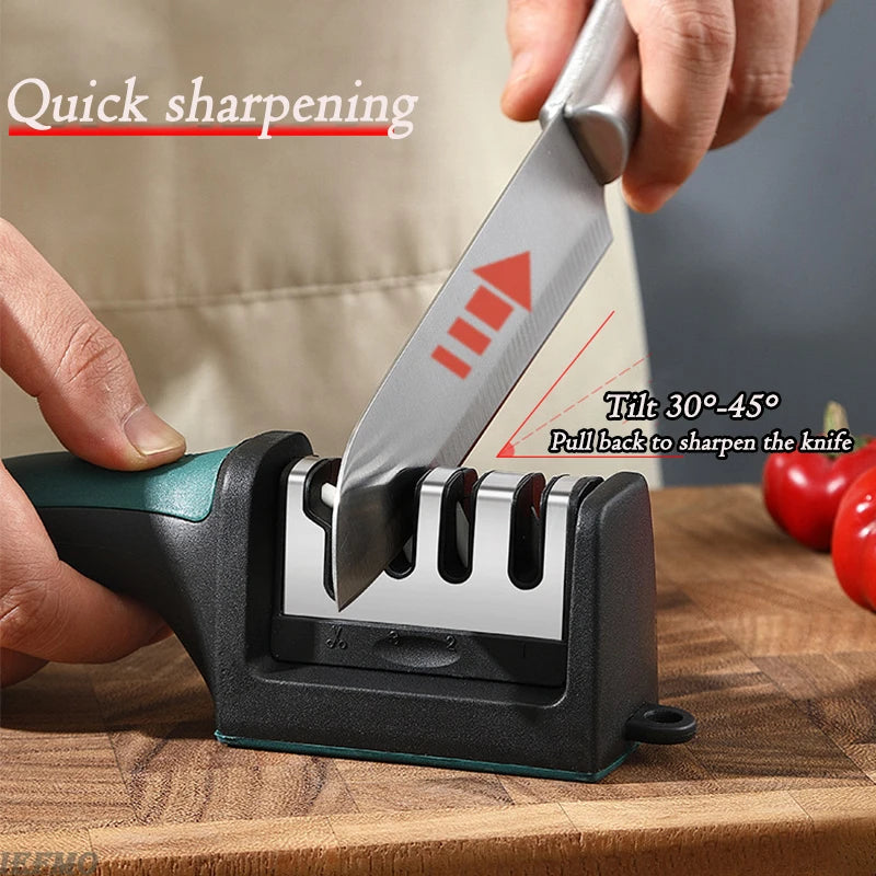 SharpMaster 4-Stage Tungsten Steel Knife Sharpening Rod – Precision Honing for Your Kitchen