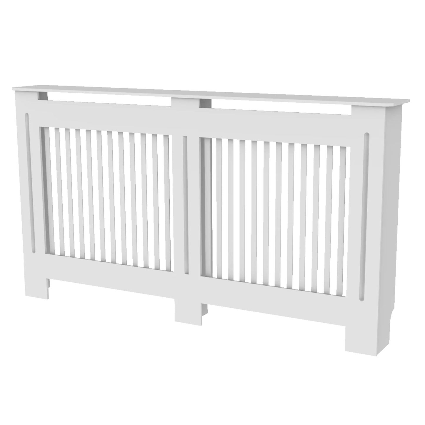 Modern White Radiator Cover – Stylish MDF Wall Cabinet with Grill Design (S/M/L/XL)