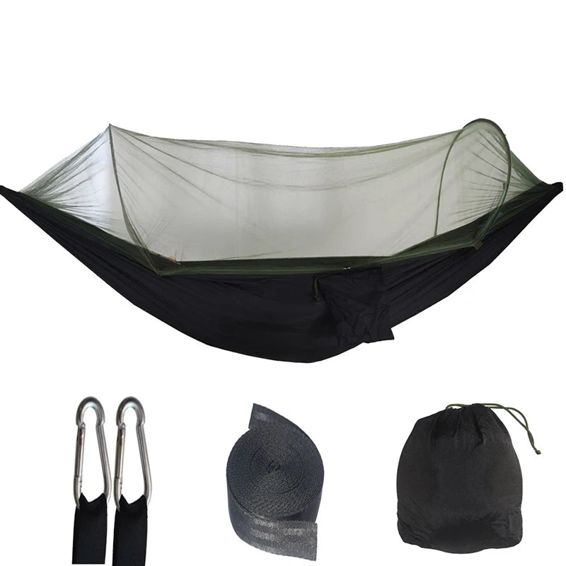 [Best-seller] SkyNest Outdoor Camping Hammock – Lightweight Parachute Hammock with Mosquito Net 🌿🛌