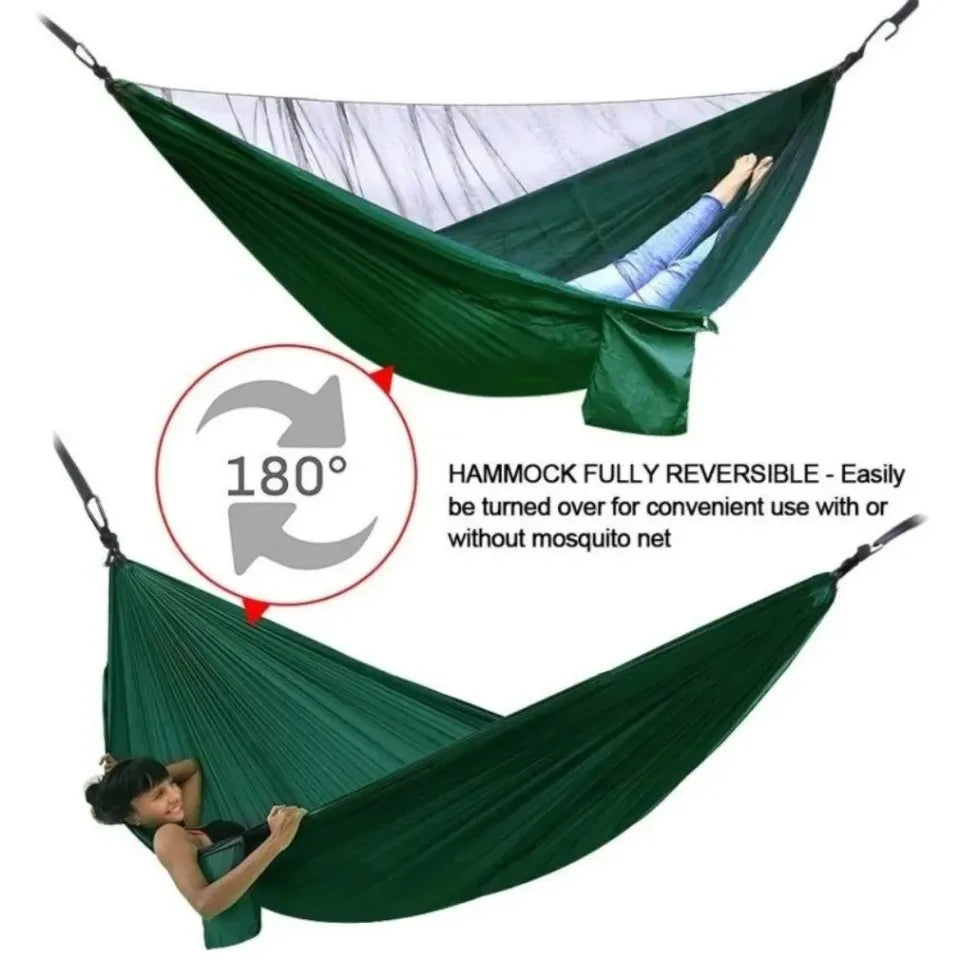 [Best-seller] SkyNest Outdoor Camping Hammock – Lightweight Parachute Hammock with Mosquito Net 🌿🛌