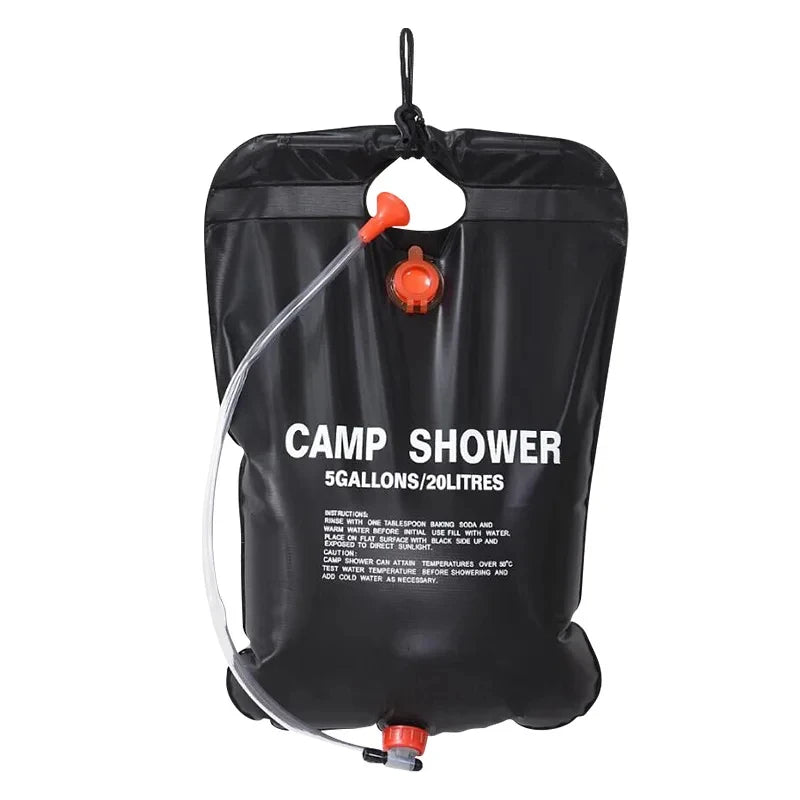 [Only 2 left in stock!] SolarFlow Outdoor Shower Bag – Foldable, Sun-Heated Camping Shower (20L)