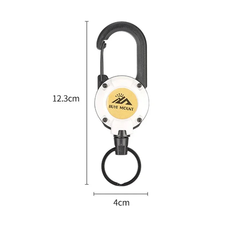 ProKey Heavy Duty Retractable ID Badge Reel & Key Holder with Carabiner