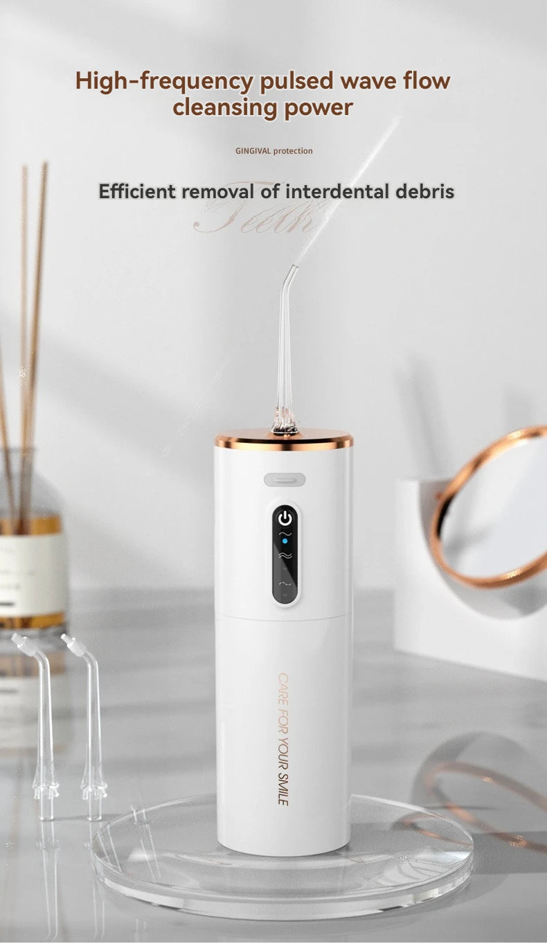 AquaPulse Portable Water Flosser – USB Rechargeable Oral Irrigator (280ML)