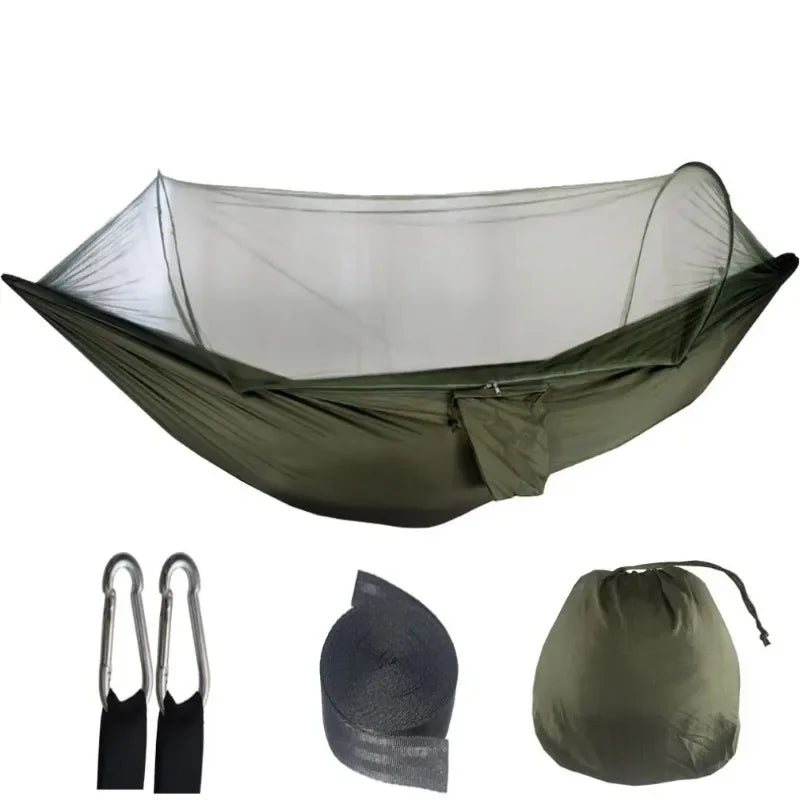 [Best-seller] SkyNest Outdoor Camping Hammock – Lightweight Parachute Hammock with Mosquito Net 🌿🛌